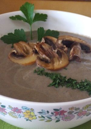 Una foto de Sopa crema de setas ambrosía