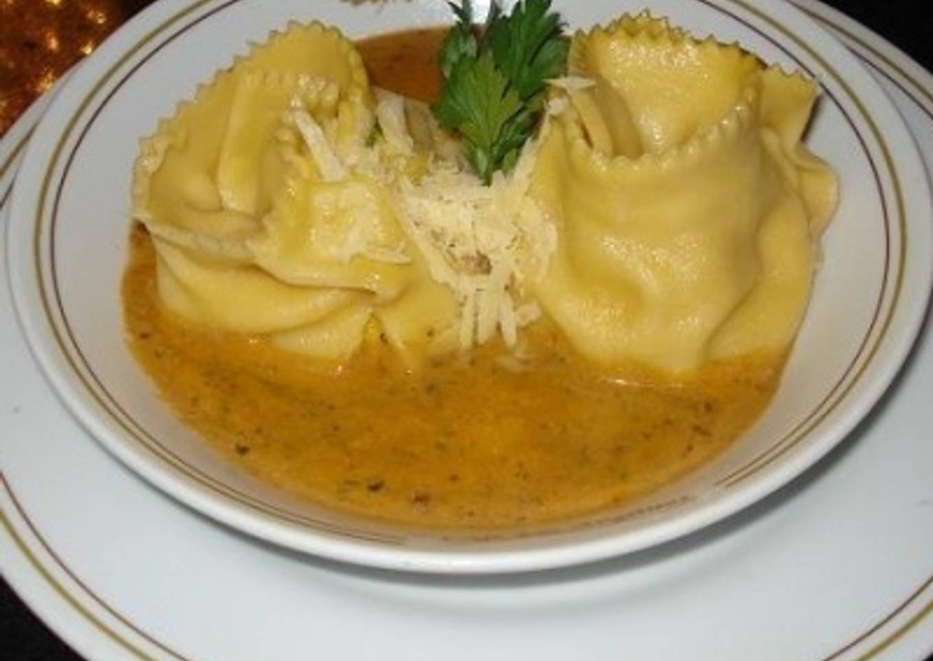 Ravioles de calabaza y mozzarella 