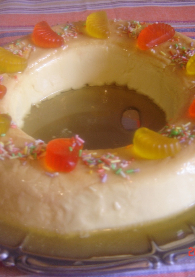 Una foto de Flan de queso y limón 