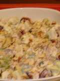 Ensalada de pollo con uvas y manzana