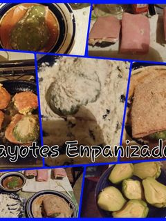 Una foto de Chayotes empanizados