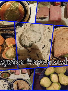 Una foto de Chayotes empanizados
