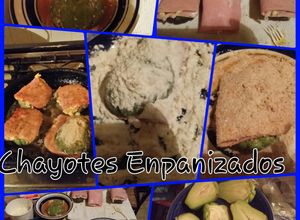 Una foto de Chayotes empanizados