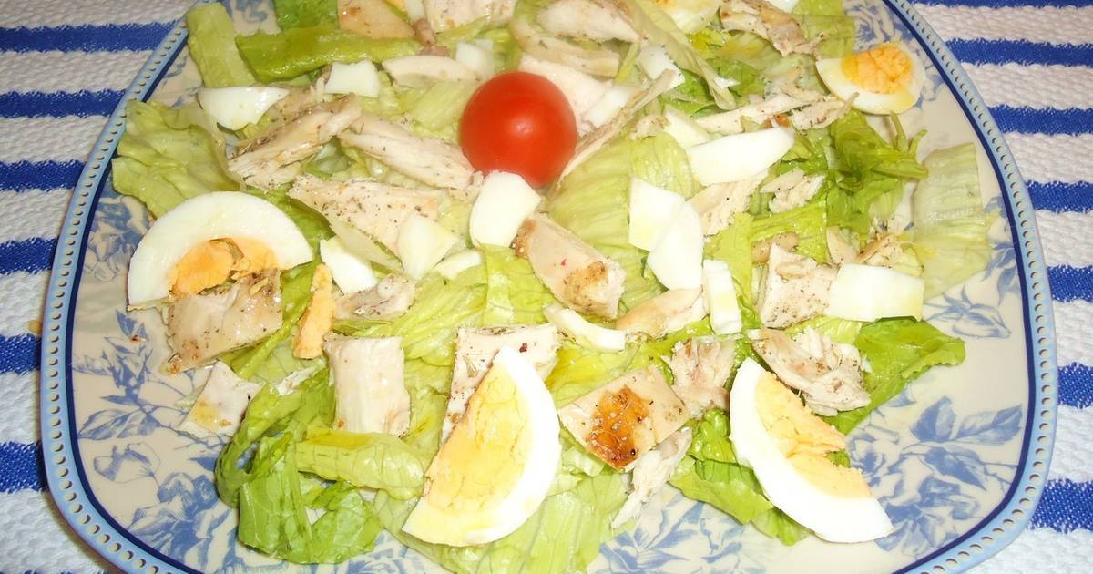 Ensalada con pollo y huevo Receta de carme castillo- Cookpad