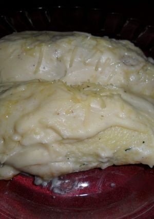 Una foto de Canelones de acelga con salsa bechamel