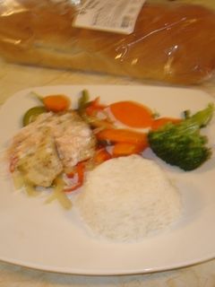 Una foto de Filete de pescado a los 3 pimientos