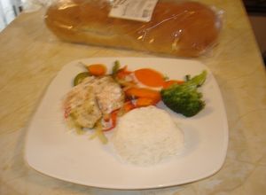 Una foto de Filete de pescado a los 3 pimientos