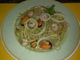 Spaghetti de colores marinero