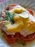 Papillote de pescado con hortalizas y fruta