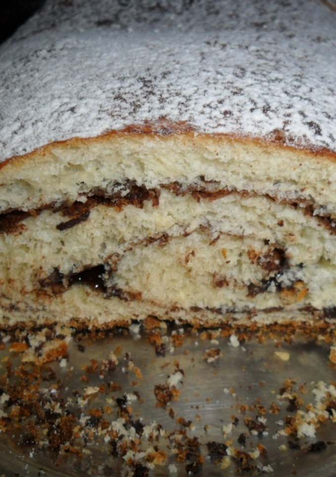 Una foto de Pan con crema de cacao al coñac