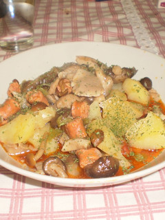 Una foto de Patatas con chistorra y setas
