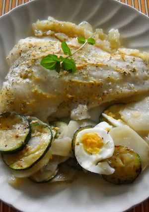 Una foto de Pastel de filetes de merluza con mostaza