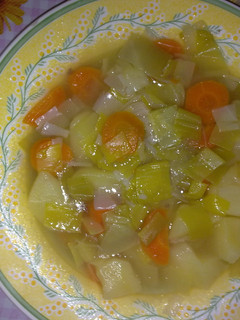 Una foto de Sopa de puerros
