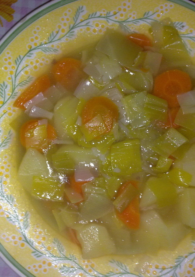 Una foto de Sopa de puerros 