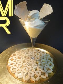 Una foto de Helado de manzana asada
