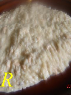 Una foto de Risotto de salmón al cava