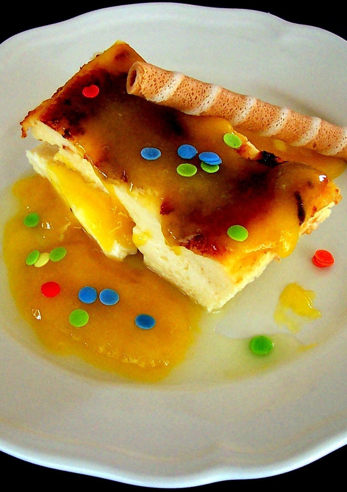 Una foto de Pastel de queso y mango