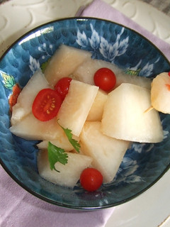 Una foto de Ensalada de melón blanco