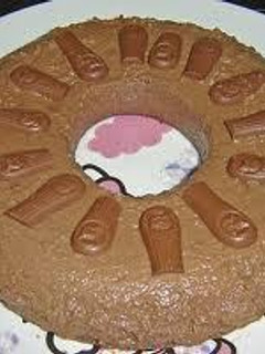 Una foto de Flan de chocolate y café