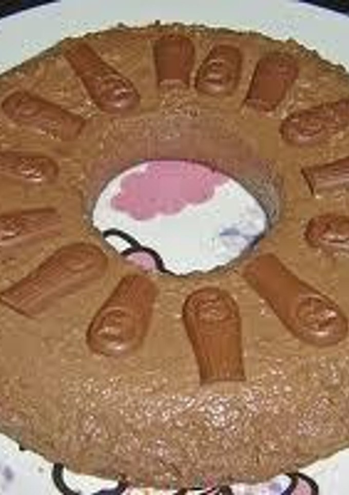 Una foto de Flan de chocolate y café