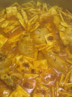 Una foto de Gazpachos manchegos con pollo y conejo
