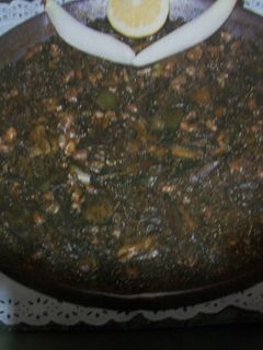 Una foto de Arroz negro con verduras de la Huerta de Murcia