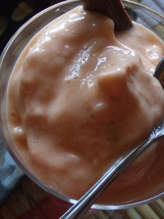 Una foto de Helado suave de mandarina