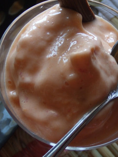 Una foto de Helado suave de mandarina