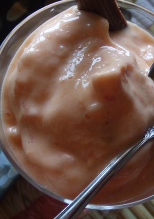 Una foto de Helado suave de mandarina