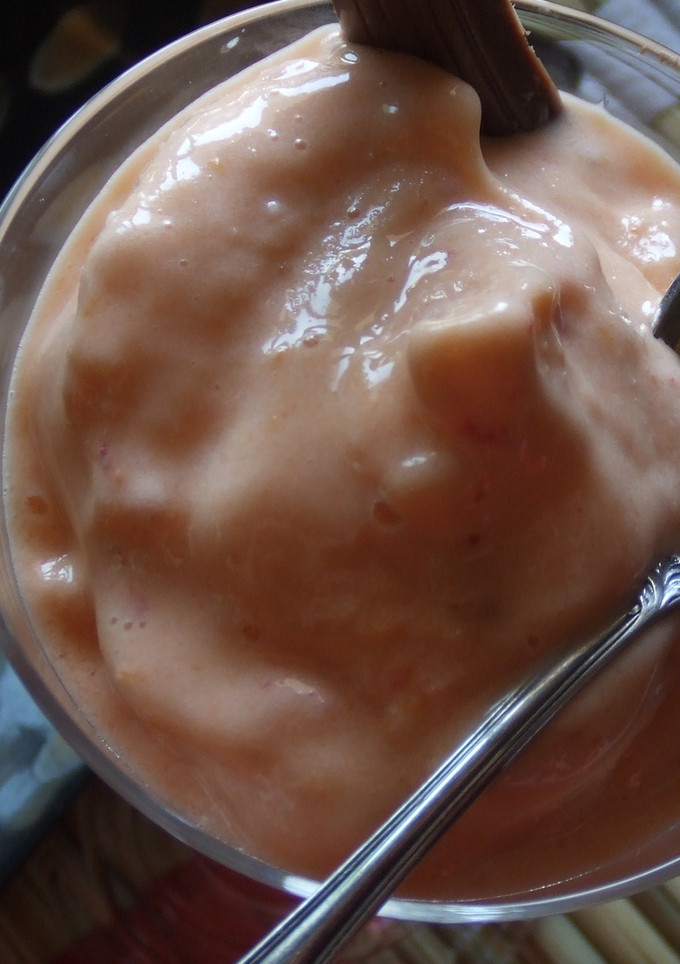 Una foto de Helado suave de mandarina