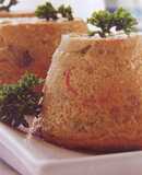 Budín de setas y queso fresco