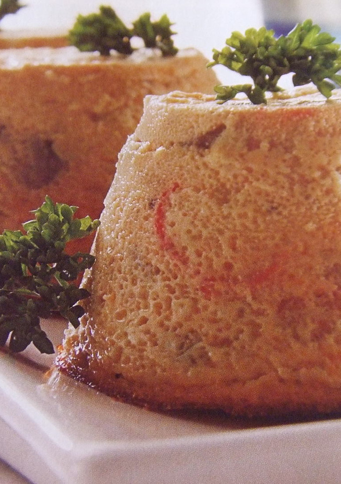 Una foto de Budín de setas y queso fresco