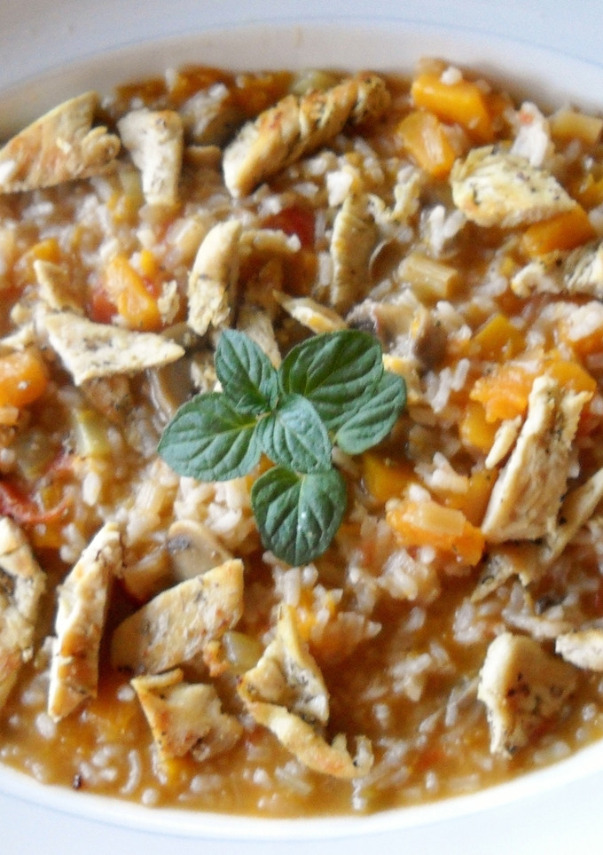 Una foto de Arroz cremoso con calabaza