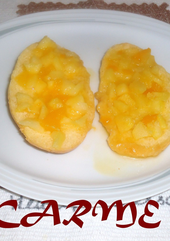 Una foto de Canapés de manzana