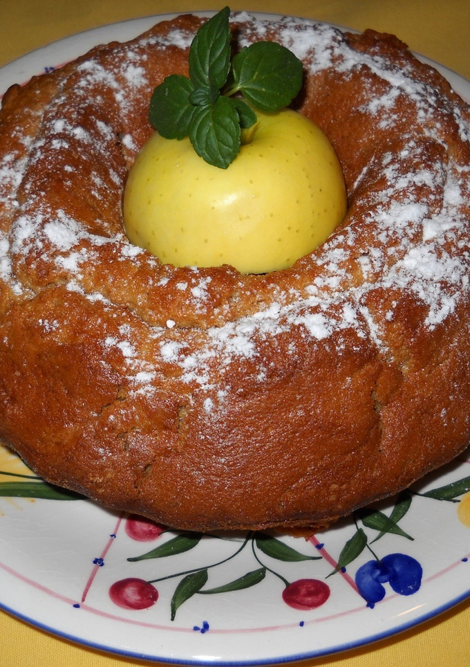 Una foto de Bizcocho de coco y manzana