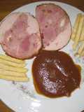 Roti de pollo con salsa de ciruelas