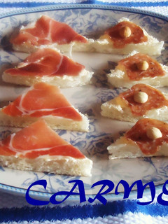 Una foto de Canapés de embutidos