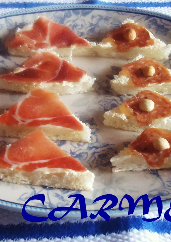 Una foto de Canapés de embutidos