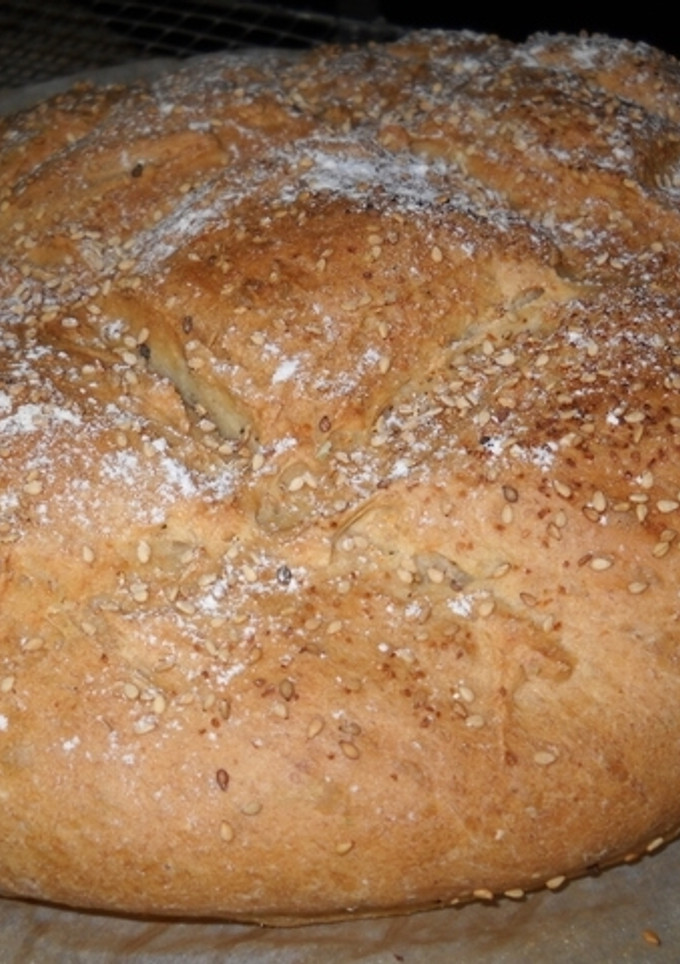 Una foto de Pan de copos de avena y melocotón