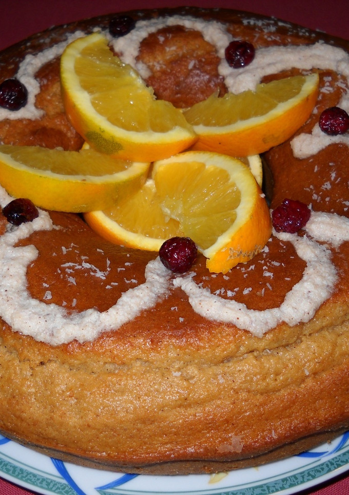 Una foto de Bizcocho de naranja y almendras