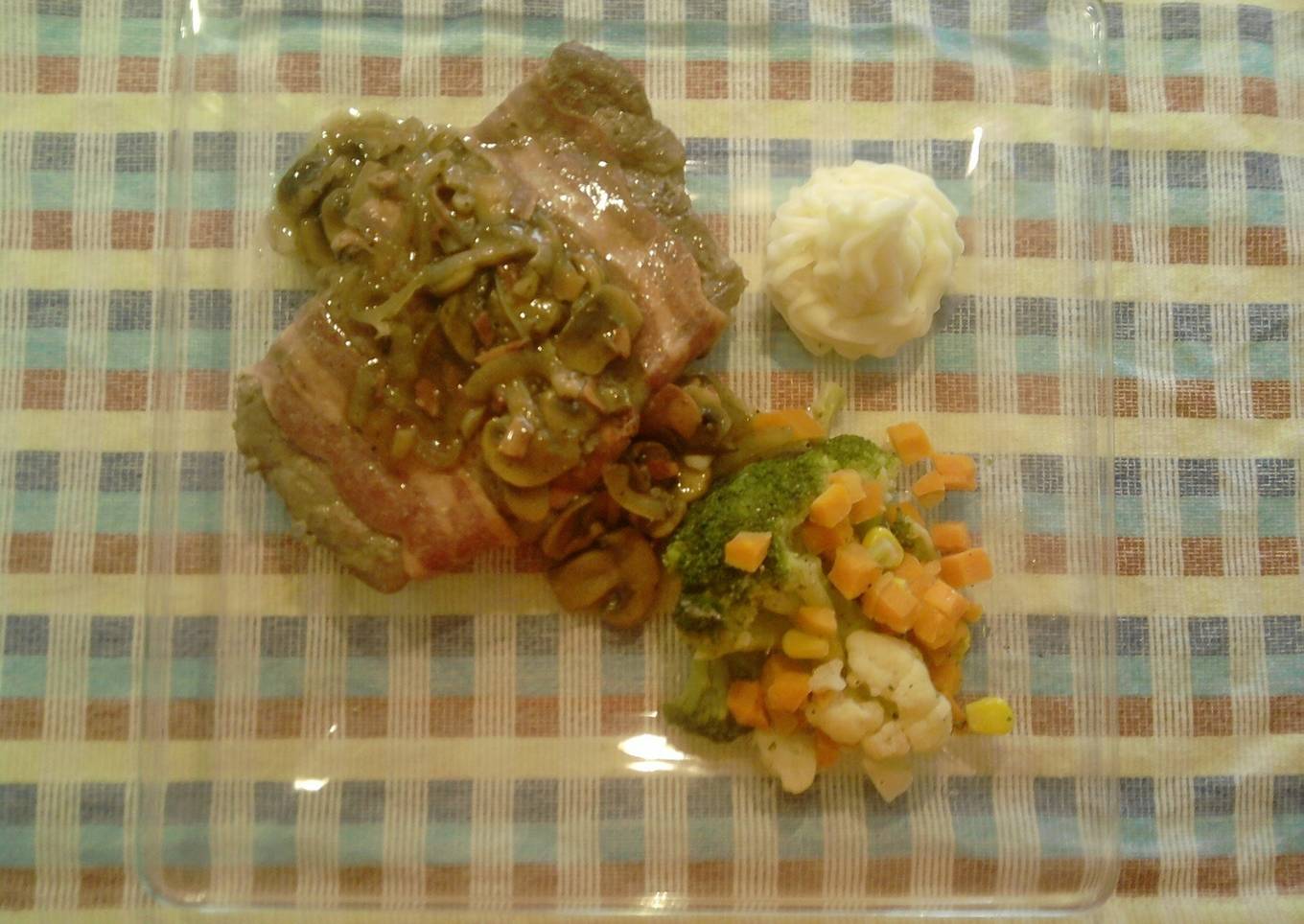 Filete Mignon con Gravy de Champiñones <br />