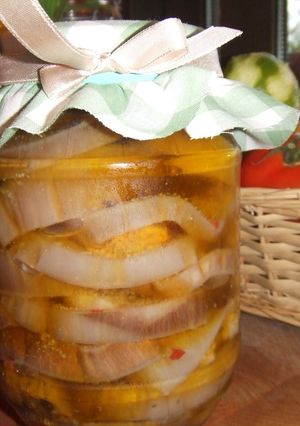 Una foto de Berenjenas en aceite de oliva