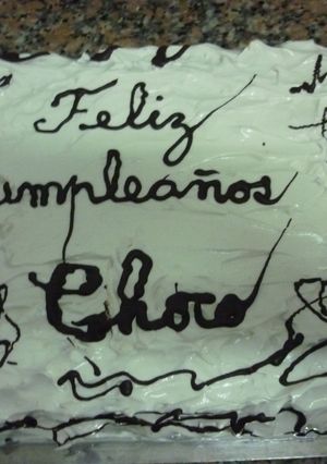 Una foto de Postre de cumpleaños choco