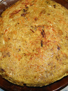 Una foto de Tortilla de vegetales rallados