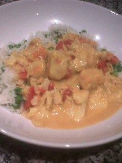 Una foto de Pescado exótico en salsa cremosa