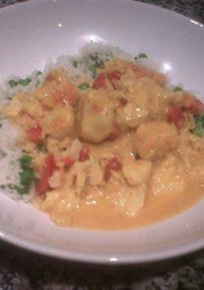 Una foto de Pescado exótico en salsa cremosa