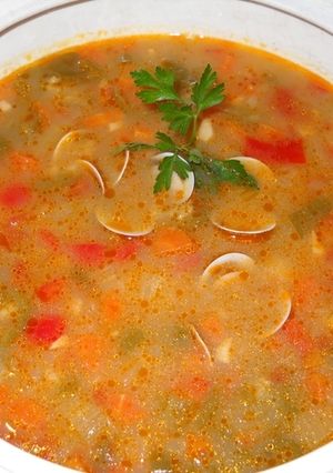 Una foto de Sopa de chirlas