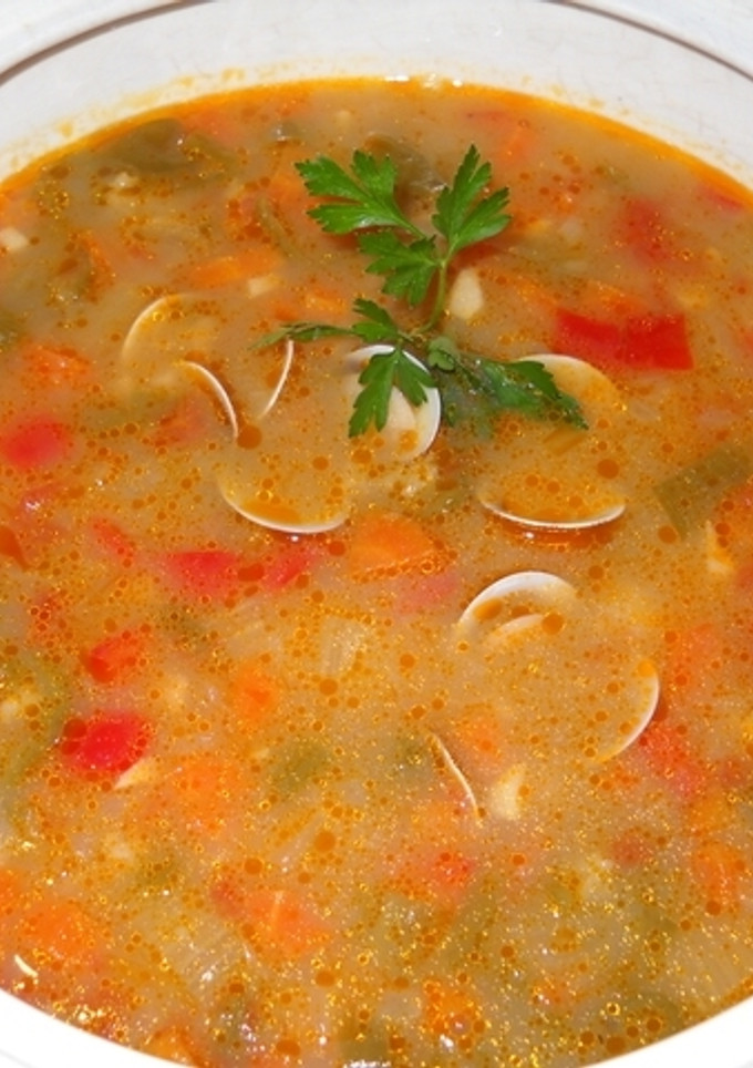 Una foto de Sopa de chirlas