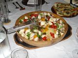 Espaguetis con almejas blancas