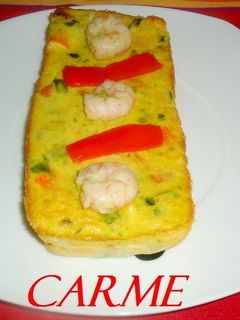 Una foto de Pastel de verduras y marisco